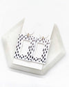 Dash Rectangle Cutout Acrylic Earrings-Baubles by B-Black and White-Inspired Wings Fashion