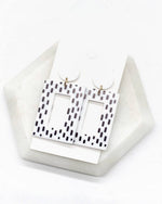 Dash Rectangle Cutout Acrylic Earrings-Baubles by B-Black and White-Inspired Wings Fashion