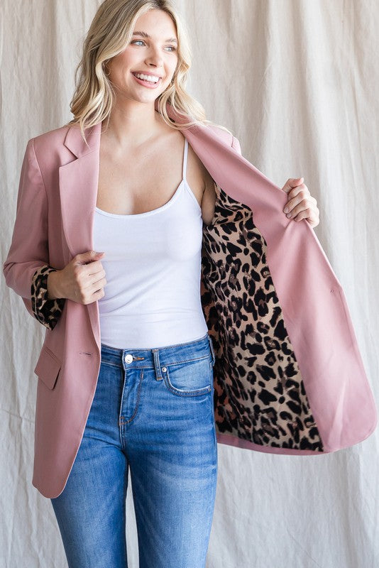 Leopard Lined Blazer-Jacket-Jodifl-Small-Mauve-Inspired Wings Fashion