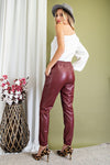 Faux Leather Jogger Pants-ee:some-Small-Wine-Inspired Wings Fashion