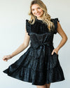 Satin Mock Neck Waist Tie Dress-Dresses-Jodifl-Small-Black-Inspired Wings Fashion