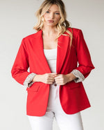 Contrast Cuffs Blazer-Jacket-Jodifl-Small-Red-Inspired Wings Fashion