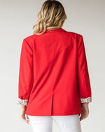 Contrast Cuffs Blazer-Jacket-Jodifl-Small-Red-Inspired Wings Fashion