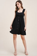 Solid Smocked Back Dress-Dresses-Staccato-Small-Royal-Inspired Wings Fashion