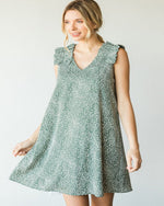 Spotted Ruffle Shoulder Dress-Dresses-Jodifl-Small-Sage-Inspired Wings Fashion