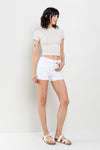 Button Fly Shorts-shorts-Sneak Peek-Small-White-Inspired Wings Fashion