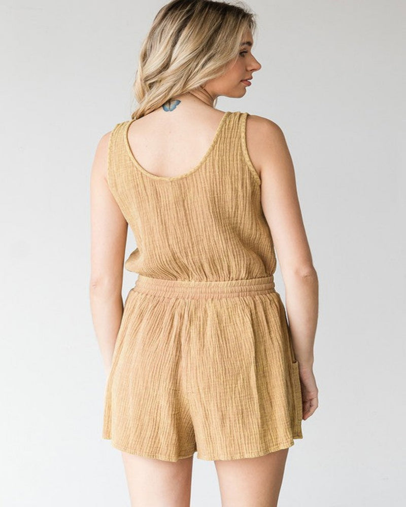 Washed Sleeveless Romper-Romper-Jodifl-Small-Toffee-Inspired Wings Fashion