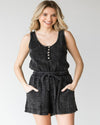 Washed Sleeveless Romper-Jumpsuits & Rompers-Jodifl-Small-Black-Inspired Wings Fashion