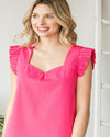 Sweetheart Ruffle Shoulder Top-Tops-Jodifl-Small-Black-Inspired Wings Fashion