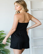 Strapless Tube Smocked Romper-Jumpsuits & Rompers-Heimish-Small-Black-Inspired Wings Fashion