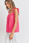 Ruffle Sleeve Tank Top-Tops-Cherish-Small-Black-Inspired Wings Fashion