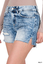 Distressed Cutoff Shorts-zenana-Small-Inspired Wings Fashion
