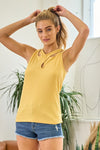 Cut-Out Striped Tank-Shirts & Tops-Doe & Rae-Small-Yellow/White-Inspired Wings Fashion