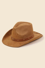 Studded Ribbon Cowboy Hat-Hats-Anarchy Street-Tan-Inspired Wings Fashion