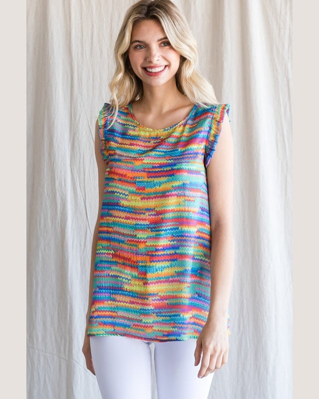 Multi Print Top-Shirts & Tops-Jodifl-Small-Inspired Wings Fashion