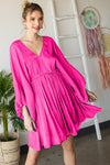 Dolman Dress-Inspired Wings Fashion-Small-Hot Pink-Inspired Wings Fashion