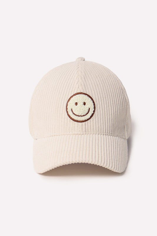 Corduroy Smile Baseball Cap-David & Young-Off White-Inspired Wings Fashion