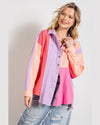 Color Block Button Down Shirt-Shirts & Tops-Easel-Small-Rose Grey-Inspired Wings Fashion
