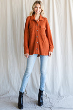 Waffle Button Up Top-Top-Jodifl-Small-Cinnamon-Inspired Wings Fashion