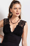 Lace Rib Tank Top-Shirts & Tops-Easel-Small-Black-Inspired Wings Fashion