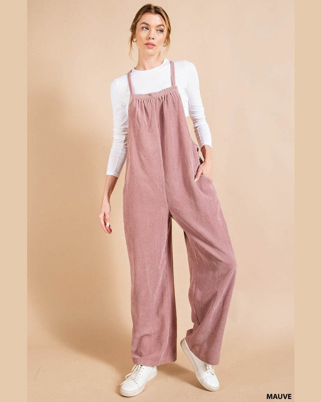 Soft Corduroy Overall-Jumpsuits & Rompers-Kori America-Small-Mauve-Inspired Wings Fashion