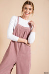 Soft Corduroy Overall-Jumpsuits & Rompers-Kori America-Small-Camel-Inspired Wings Fashion