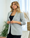 Cinched Sleeve Blazer-Jacket-Doe & Rae-Small-Nude Sand-Inspired Wings Fashion
