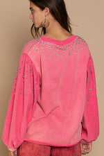 Diamond Studded Crewneck-Jacket-Pol Clothing-Small-Inspired Wings Fashion