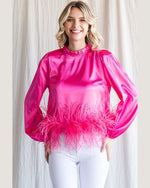Satin Faux Fur Top-Top-Jodifl-Small-Pink-Inspired Wings Fashion