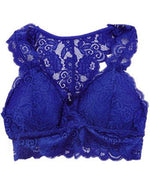 Flirty Lace Racerback Bralette-bralette-Yahada-SM-Royal Blue-Inspired Wings Fashion