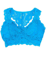Flirty Lace Racerback Bralette-bralette-Yahada-SM-Turquiose-Inspired Wings Fashion