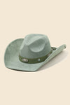 Western Disc Ribbon Strap Cowboy Hat-Hats-Anarchy Street-Mint-Inspired Wings Fashion