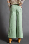 High Waisted Twill Pants-Pants-Easel-Medium-Sage-Inspired Wings Fashion