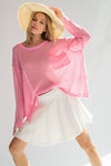 Long Sleeve Knitted Crop Pullover Sweater-sweater-Easel-Small-Barbie Pink-Inspired Wings Fashion