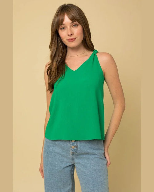 Sleeveless Knot Top-Tops-Gilli-Small-Kelly Green-Inspired Wings Fashion