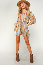 Bohemian Woven Romper-Jumpsuits & Rompers-Sugarfox-Small-Inspired Wings Fashion