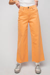 High Waisted Twill Pants-Pants-Easel-Small-Tangerine-Inspired Wings Fashion