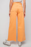 High Waisted Twill Pants-Pants-Easel-Medium-Tangerine-Inspired Wings Fashion