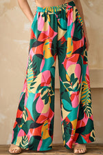 Elastic Waist Abstract Pants-Pants-Hailey & Co-Small-Floral Abstract-Inspired Wings Fashion