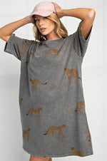 Cheetah T-Shirt Dress-Dresses-Easel-Small-Ash-Inspired Wings Fashion