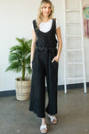 Mineral Washed Overall Jumpsuit-Jumpsuits & Rompers-Oli & Hali-Small-Black-Inspired Wings Fashion