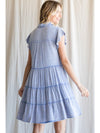 Ruffled Shoulder Tiered Dress-Dress-Jodifl-Denim-Small-Inspired Wings Fashion