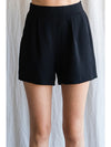 Solid Smocked Waist Shorts-shorts-Jodifl-Small-Black-Inspired Wings Fashion