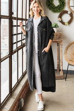 Waffle Thermal Knit Oversized Blazer-Coats & Jackets-Oli & Hali-S/M-Washed Black-Inspired Wings Fashion