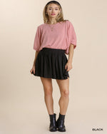 Animal Print Elastic Waist Shorts-bottoms-Umgee-Small-Black-Inspired Wings Fashion