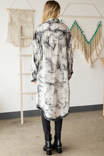Acid Washed Denim Long Shacket-Coats & Jackets-Oli & Hali-Small-Grey-Inspired Wings Fashion