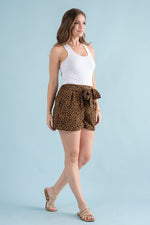 Polka Dot Waist Tie Shorts-Shorts-Cozy Co.-Small-Brown-Inspired Wings Fashion