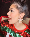 Christmas Reindeer Seed Bead Earrings-Earrings-What's Hot Jewelry-Inspired Wings Fashion