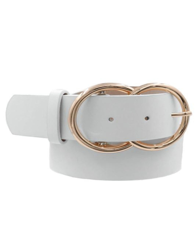 Double Metal Ring Buckle Belt-Accessories-ARTBOX-White-Inspired Wings Fashion