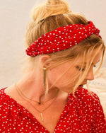 Heart Print Satin Hairband-Accessories-Main Strip-XS-Red-Inspired Wings Fashion
